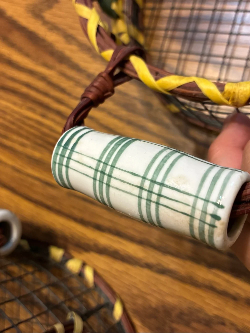 2 Sunflower Woven Decorative Baskets - Yellow & Brown